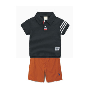 Korean Kids Poloshirt Boys Short Sleeve with Shorts