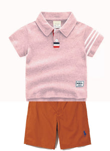 Korean Kids Poloshirt Boys Short Sleeve with Shorts