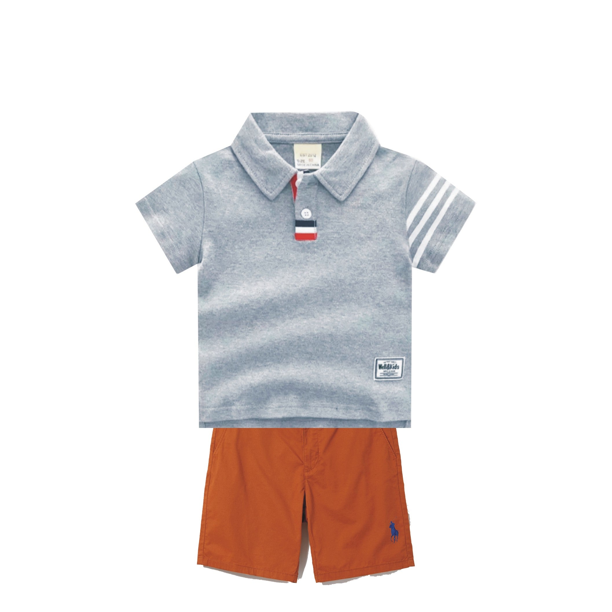 Korean Kids Poloshirt Boys Short Sleeve with Shorts
