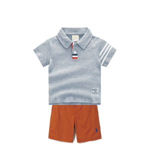 Korean Kids Poloshirt Boys Short Sleeve with Shorts