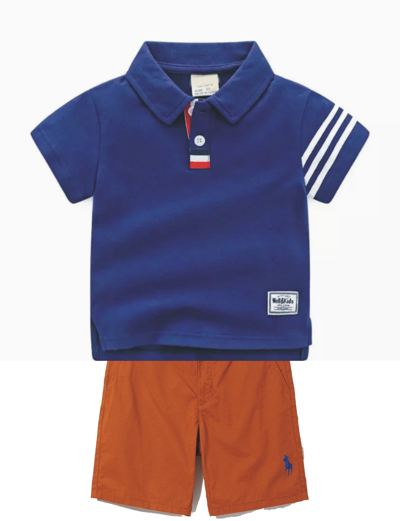 Korean Kids Poloshirt Boys Short Sleeve with Shorts