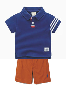Korean Kids Poloshirt Boys Short Sleeve with Shorts