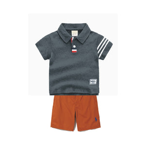 Korean Kids Poloshirt Boys Short Sleeve with Shorts