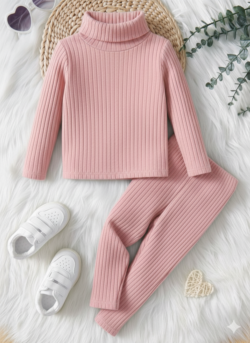 winter ribbed thermal Suit for Toddlers