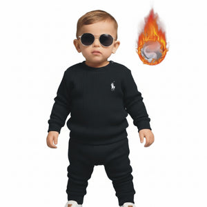 KIDS RL SWETSHIRT WITH PANTS WAFFLE COTTON