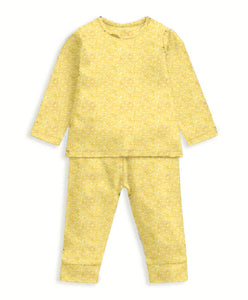 Baby Yellow Dot Tshirt with trouser Sets