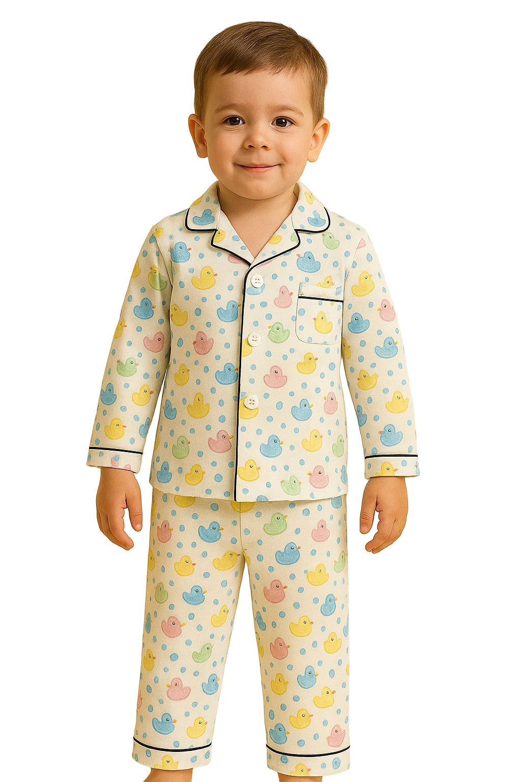 Kids Cute Duck Flannal pyjama set for winter