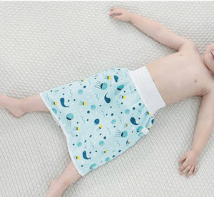 Baby Diaper Skirt Waterproof Leakproof Urine-proof and Not Wet Infant Nappies Pure Cotton and TPU Fabric Baby Products