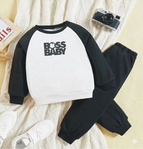 Kids Soft Boss Baby Relaxed Sweatsuit