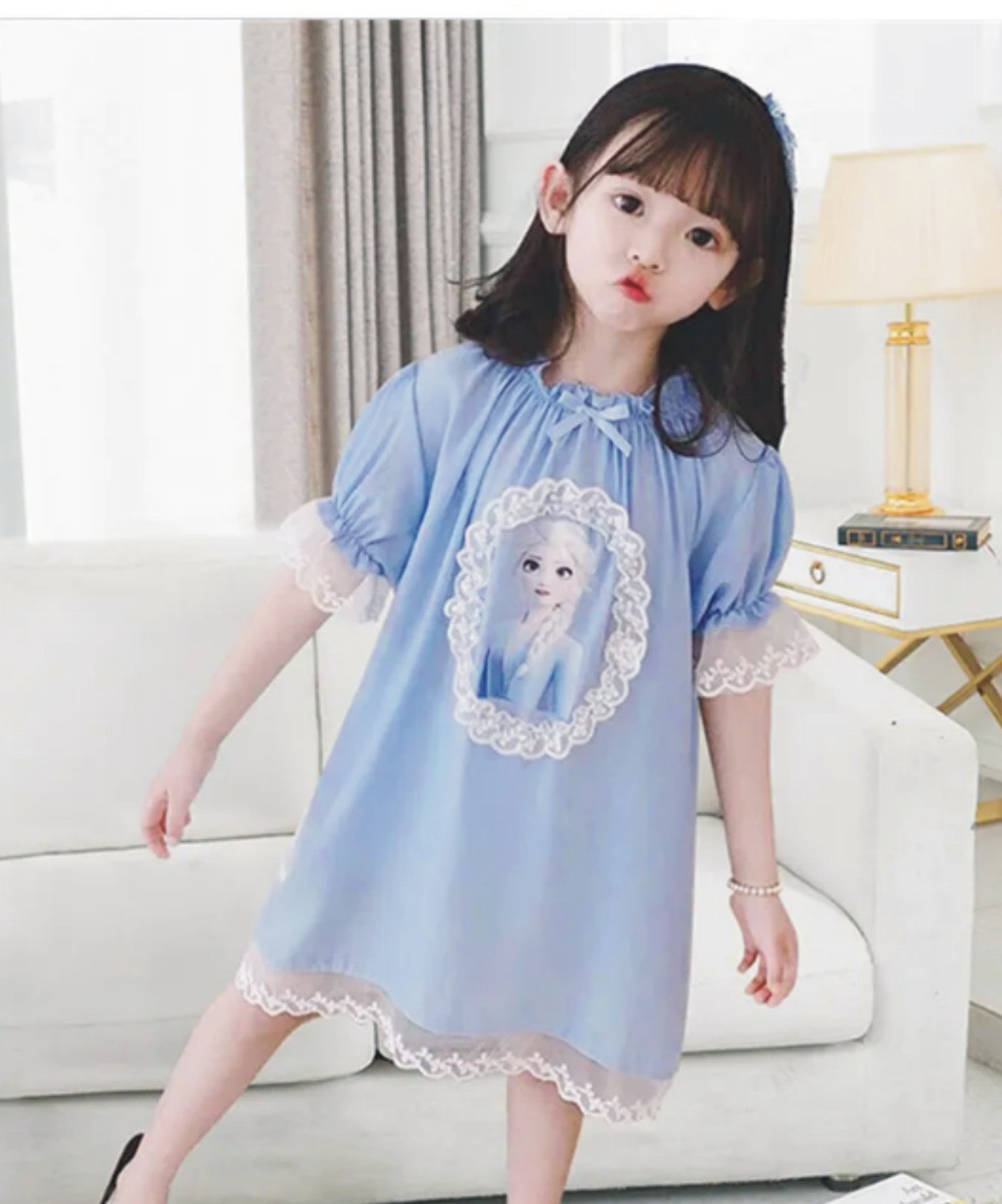 elsa short dress Princess Frozen dress Short Version, Elsa costume, Frozen Elsa baby girl dress, Elsa flower girl dress. knee length Elsa costume birthday