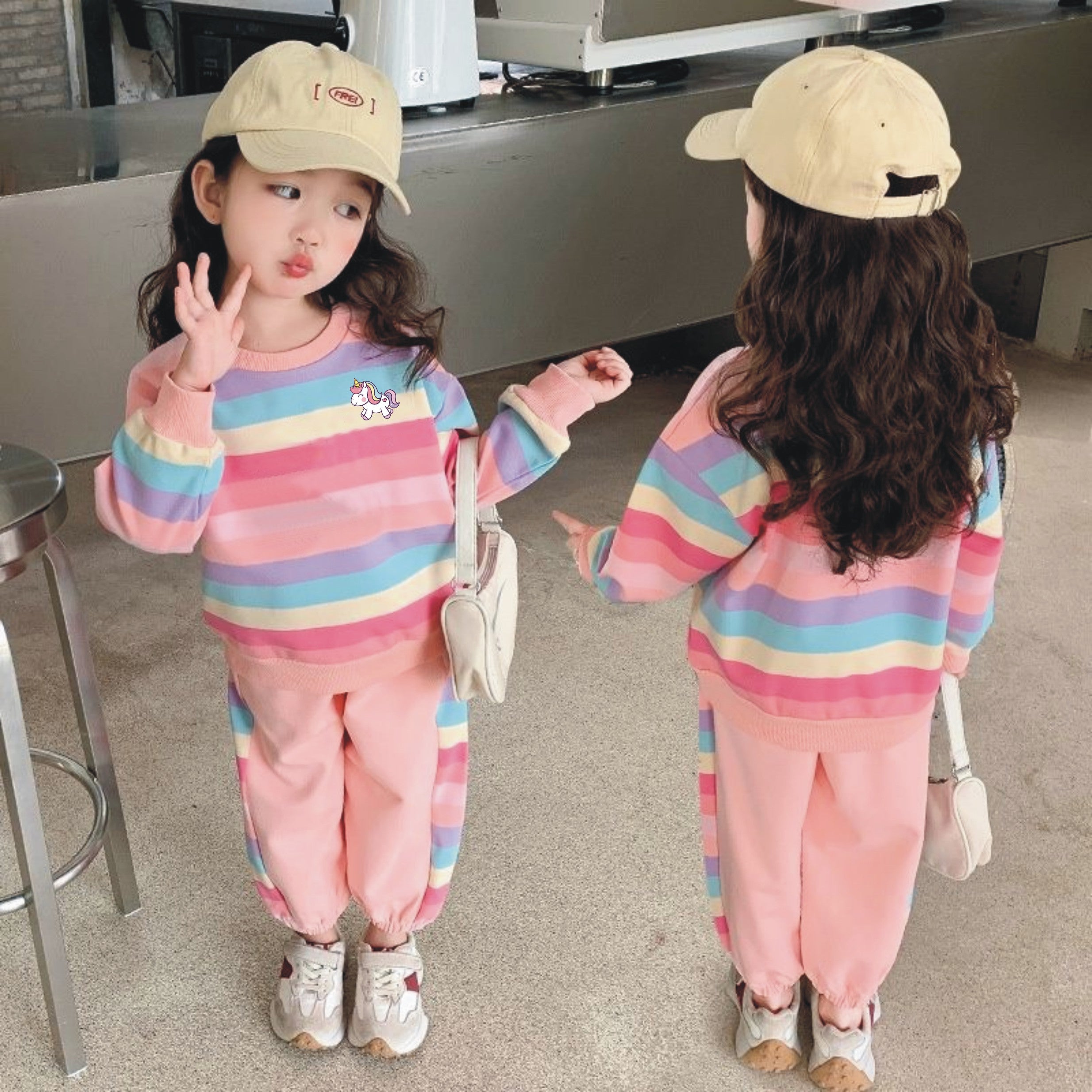 Unicorn baby Girl Clothing Sets Kids Casual Clothes Girls Rainbow