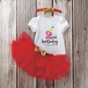Birthday Party Tutu Dress Outfits With Headband For Girls