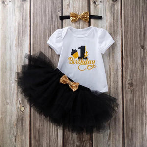 Birthday Party Tutu Dress Outfits With Headband For Girls