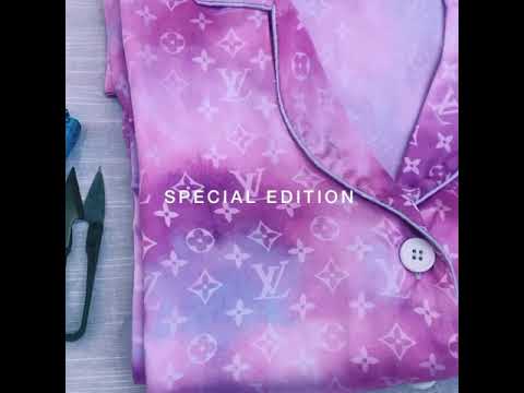 Silk Geometric G print pajama set I Nightwears in Pakistan
